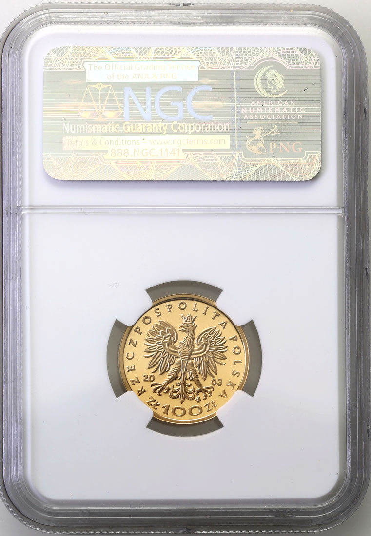 III RP. 100 złotych 2003 Stanisław Leszczyński NGC PF69 ULTRA CAMEO (2 MAX)